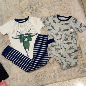 Carter's Boy Size 10 Pajamas Set of 2 jets helicopter